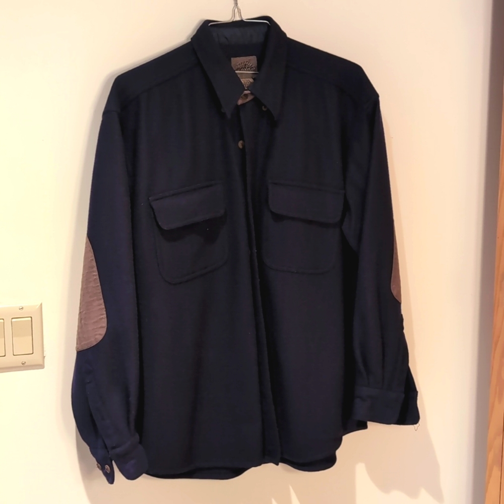 Flyshacker Navy Wool and Nylon Shirt